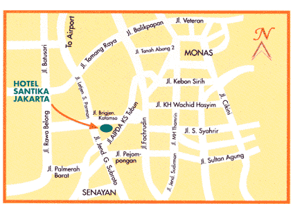 Map Santika Jakarta
